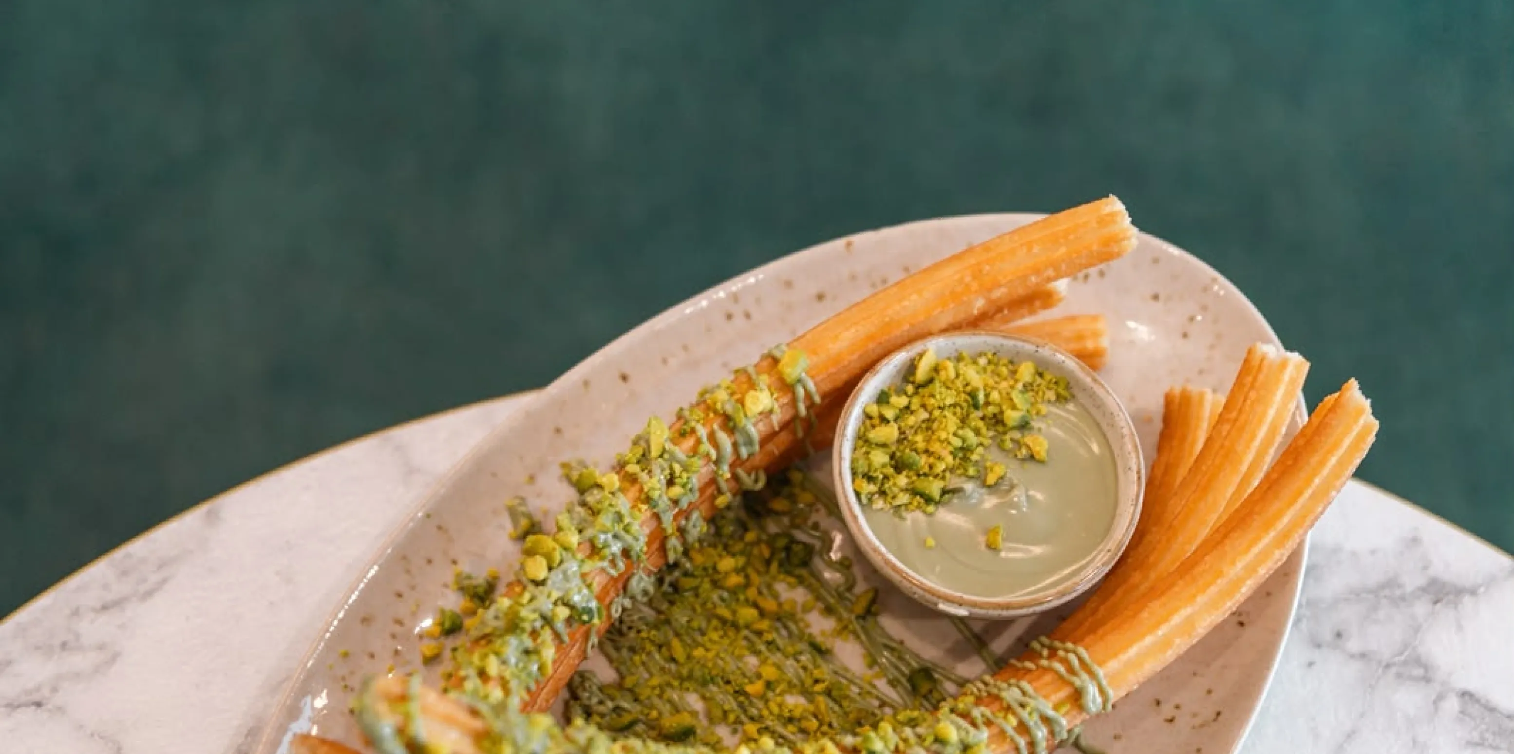 Pistachio churros