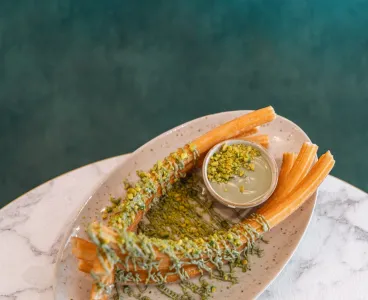 Pistachio churros